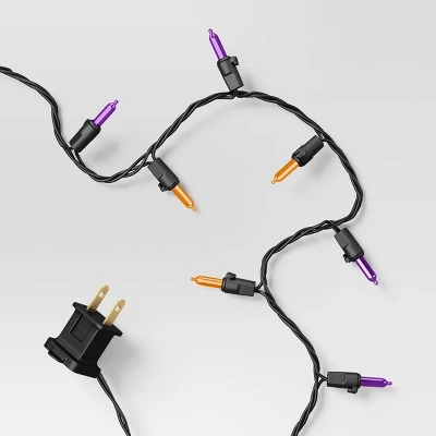 100ct LED Halloween Indoor Outdoor Miniature String Lights Orange/Purple/Black - Hyde And EEK! Boutiqueâ„¢ - Image 3
