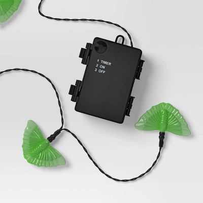 20ct LED Battery Operated Moth Halloween Indoor Outdoor Novelty String Lights Black/White/Green - Hyde And EEK! Boutiqueâ„¢ - Image 3