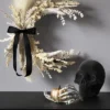 Plastic Flocking Skull Figurine - Hyde And EEK! Boutique™ Black