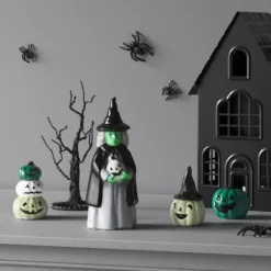 Small Ceramic Witch Figural With Jack O'Lantern - Hyde And EEK! Boutiqueâ„¢