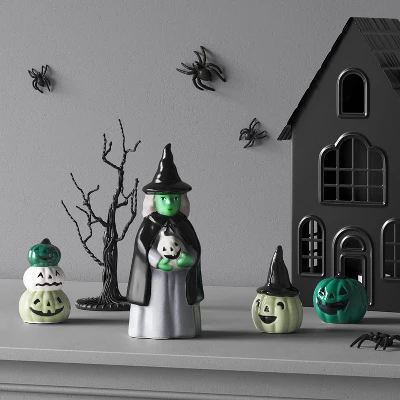 Small Ceramic Witch Figural With Jack O'Lantern - Hyde And EEK! Boutiqueâ„¢