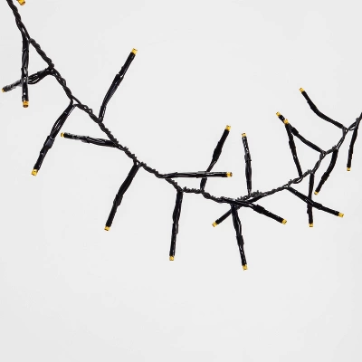 60ct LED Dewdrop Halloween Fairy String Lights Garland Orange - Hyde And EEK! Boutiqueâ„¢ - Image 2