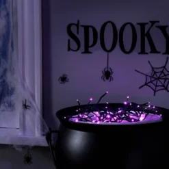 60ct LED Dewdrop Halloween Fairy String Lights Garland Purple - Hyde And EEK! Boutique™