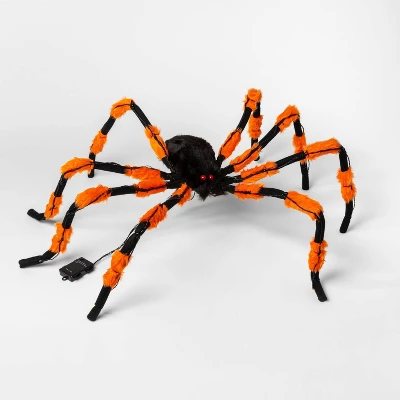 5' LED Lit Hanging Spider - Hyde And EEK! Boutique™: Battery Operated, Indoor/Outdoor Décor - Image 2