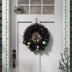 100ct LED Halloween Indoor Outdoor Miniature String Lights Neon Green/Black - Hyde And EEK! Boutiqueâ„¢