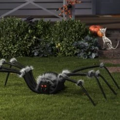 6' Plush Spider With Jewel Eyes Halloween Decorative Prop - Hyde And EEK! Boutique™