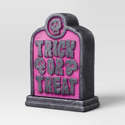 12" Lit Trick Or Treat Blow Mold Halloween Decorative Prop Purple - Hyde And EEK! Boutiqueâ„¢ - Image 2