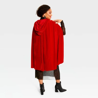 Adult Velvet Red Cape Halloween Costume One Size Fits Most - Hyde And EEK! Boutiqueâ„¢