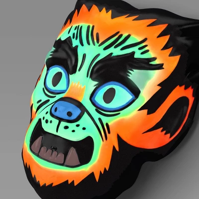 Adult Masks Glows Under Blacklight Wolf - Hyde And EEK! Boutiqueâ„¢ - Image 2