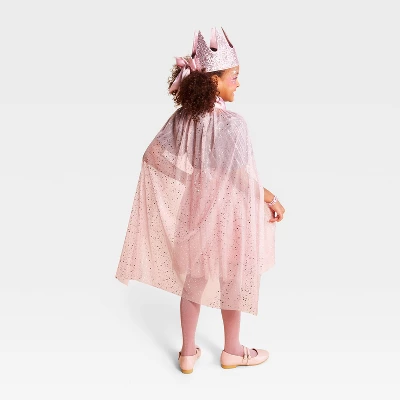 3pc Kids' Elevated Princess Costume Apparel Kit With Crown Pink - Hyde And EEK! Boutiqueâ„¢