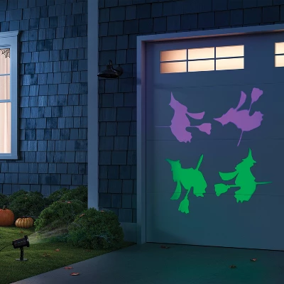 Swooping Witches Animated Novelty Projector With Purple And Green LEDs - Hyde And EEK! Boutiqueâ„¢