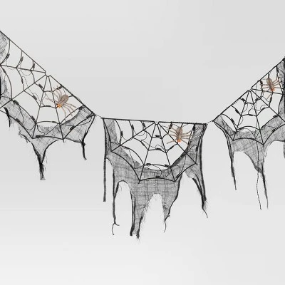 70" LED Lit Spider Webs With Gauze Halloween Novelty Silhouette Lights - Hyde And EEK! Boutiqueâ„¢ - Image 2