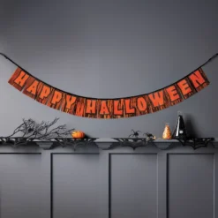 6' Happy Halloween With Tinsel Party Word Banner - Hyde And EEK! Boutiqueâ„¢