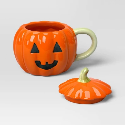 9.5 Fl Oz Jack-o-Lantern Mini Figural Mug With Lid - Hyde And EEK! Boutiqueâ„¢ - Image 2