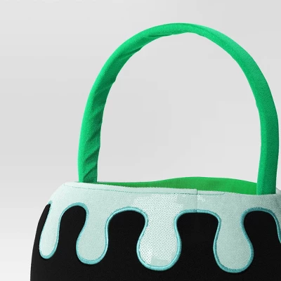 Halloween Round Cauldron Trick Or Treat Decorative Bling Basket Green - Hyde And EEK! Boutiqueâ„¢ - Image 2