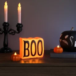 2pk LED Pumpkin Shaped Halloween Tea Lights - Hyde And EEK! Boutiqueâ„¢