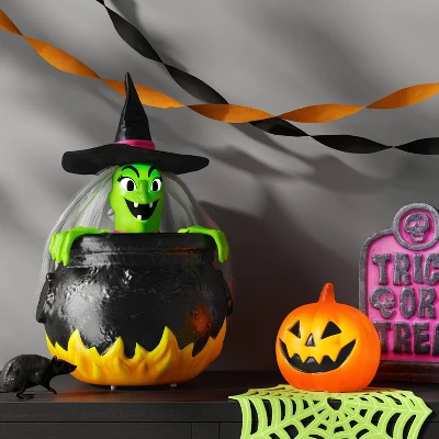 18" Rising Witch Cauldron Halloween Decorative Prop Black - Hyde And EEK! Boutiqueâ„¢