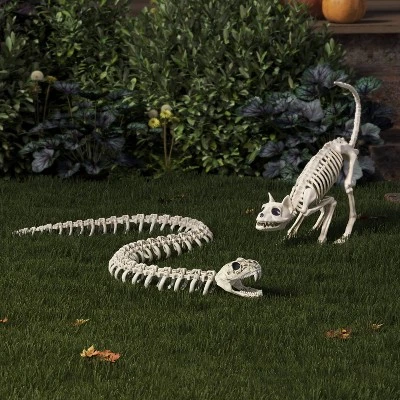 44" Snake Skeleton Halloween Decorative Prop - Hyde And EEK! Boutiqueâ„¢: Indoor/Outdoor Use