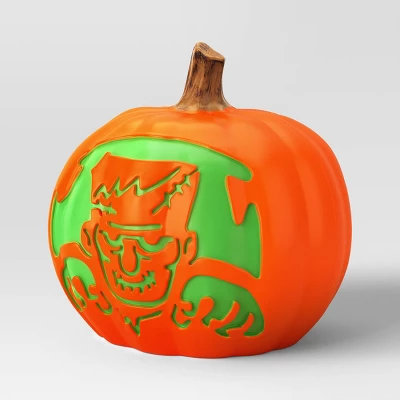 16.5" Lit Pumpkin Halloween Decorative Prop With Timer - Hyde And EEK! Boutiqueâ„¢ - Image 2