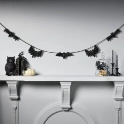 72" Velvet Bat Garland - Black - Hyde And EEK! Boutique™