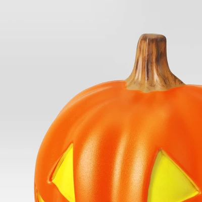 9" Lit Pumpkin Jack Halloween Decorative Prop With Timer - Hyde And EEK! Boutiqueâ„¢ - Image 2