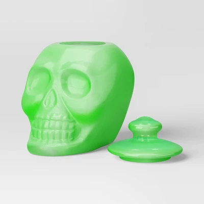 Ghoulish Blacklight Glow Skull Decorative Jar - Hyde And EEK! Boutiqueâ„¢ - Image 2