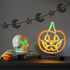 11.25" Lit Neon Jack Halloween Decorative Prop - Hyde And EEK! Boutiqueâ„¢