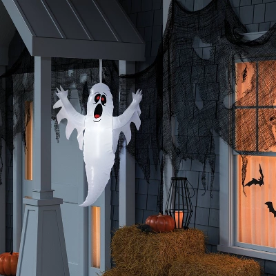 3.5' Hanging Ghost Inflatable Halloween Decoration White - Hyde And EEK! Boutiqueâ„¢