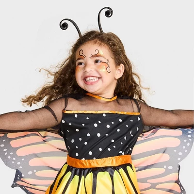 Toddler Glows Under Blacklight Monarch Butterfly Costume Dress - Hyde And EEK! Boutiqueâ„¢ - Image 2