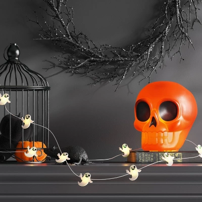 6.5" Lit Skull Halloween Decorative Prop - Hyde And EEK! Boutiqueâ„¢