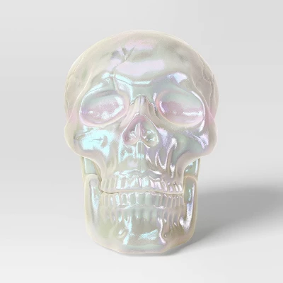 10" Large Plated Skull Halloween Decorative Prop - Hyde And EEK! Boutiqueâ„¢ - Image 4