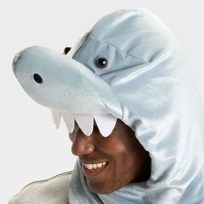 Adult Snood Shark Halloween Costume Headwear - Hyde And EEK! Boutiqueâ„¢ Gray - Image 2