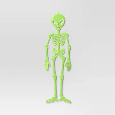 60" 3D Jointed Alien Skeleton Halloween Decorative Prop Green - Hyde And EEK! Boutiqueâ„¢