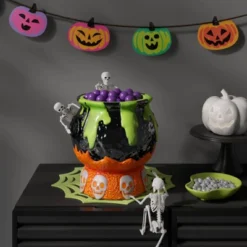 10" Light And Sound Cauldron Candy Bowl Halloween Decorative Prop - Hyde And EEK! Boutiqueâ„¢