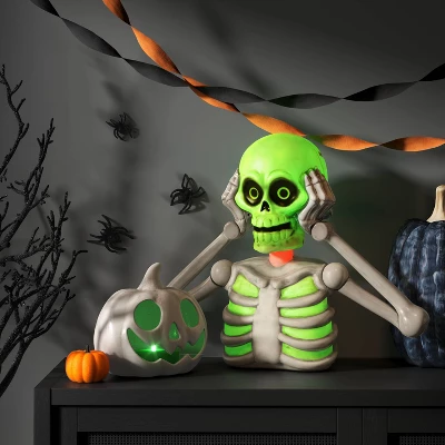 6" Animated Skeleton Torso Groundbreaker Halloween Decorative Prop White - Hyde And EEK! Boutiqueâ„¢