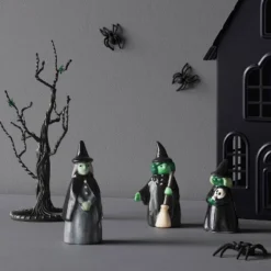 3pc Witch Mini Mantle Ceramic Decorative Accent Set - Hyde And EEK! Boutiqueâ„¢