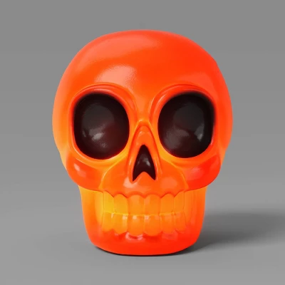 6.5" Lit Skull Halloween Decorative Prop - Hyde And EEK! Boutiqueâ„¢ - Image 3