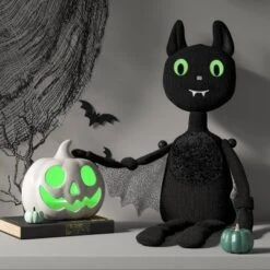 Hanging Knit Bat Character Decorative Sculpture - Hyde And EEK! Boutiqueâ„¢ Black