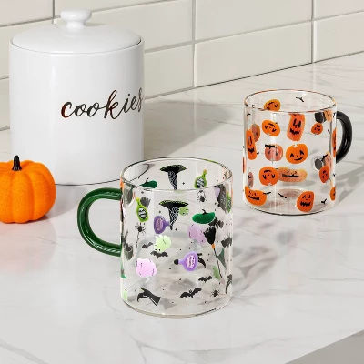 15.2 Fl Oz Glass Jack-o-Lantern Print Mug - Hyde And EEK! Boutiqueâ„¢