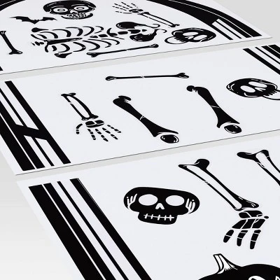 60"x30" Skeleton Unframed Window Cling Wall Art - Hyde And EEK! Boutiqueâ„¢ - Image 2