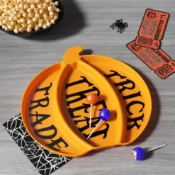 Halloween Candy Storage Vessel Pumpkin Plate - Hyde And EEK! Boutiqueâ„¢