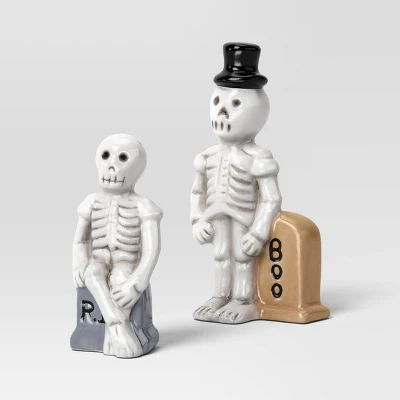 3pc Skeletons Mini Mantle Ceramic Decorative Accent Set - Hyde And EEK! Boutiqueâ„¢ - Image 2