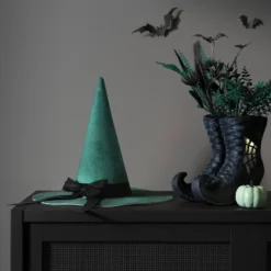 8.5" Small Witches Boot Blow Mold Planter Lit Halloween Decorative Prop Black - Hyde And EEK! Boutique™