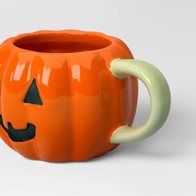 9.5 Fl Oz Jack-o-Lantern Mini Figural Mug With Lid - Hyde And EEK! Boutiqueâ„¢ - Image 3