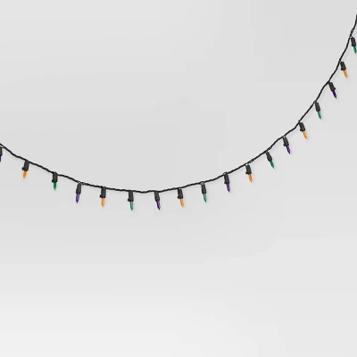 100ct LED Tri Color Halloween Indoor Outdoor Miniature String Lights Purple/Teal/Black - Hyde And EEK! Boutiqueâ„¢ - Image 2