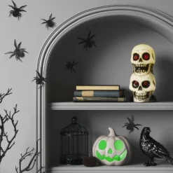 12" Stacked Skulls Blow Mold Halloween Decorative Prop Off-White - Hyde And EEK! Boutiqueâ„¢