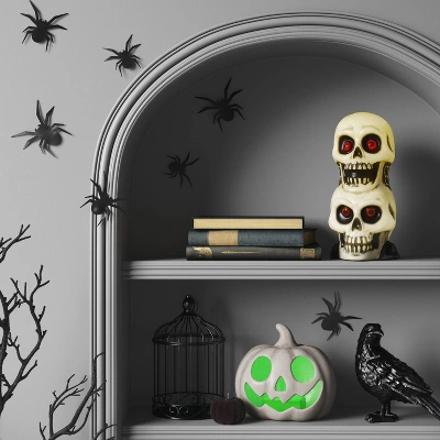 12" Stacked Skulls Blow Mold Halloween Decorative Prop Off-White - Hyde And EEK! Boutiqueâ„¢