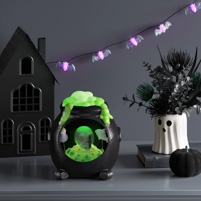6.3" Light And Sound Cauldron Animation Halloween Decorative Prop Black - Hyde And EEK! Boutiqueâ„¢