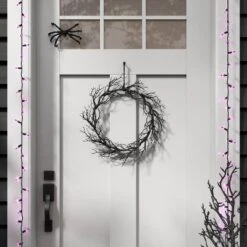 21.5" Basic Artificial Wreath Black - Hyde And EEK! Boutique™