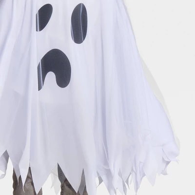 Kids' Ghost Cape Halloween Costume - Hyde And EEK! Boutiqueâ„¢: White Polyester, Ages 3+ - Image 2